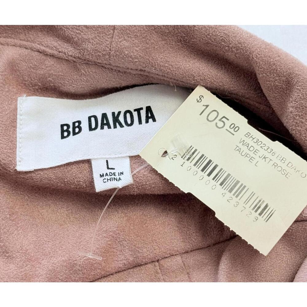 BB Dakota rose taupe faux suede jacket - Picture 8 of 10